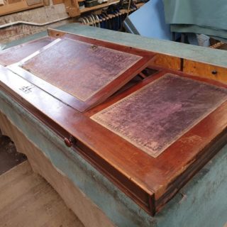 Roll Top Desk Faded Red Veneers | French Polishers | John Reed & Son