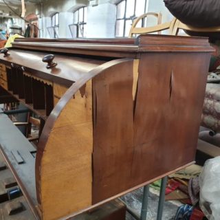 Damaged Roll Top Desk | Antique Furniture Restoration | John Reed & Son