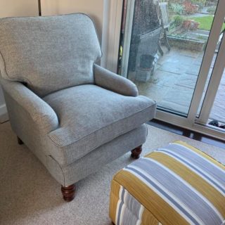 Light Grey Armchair | Chair Upholsterers | John Reed & Son