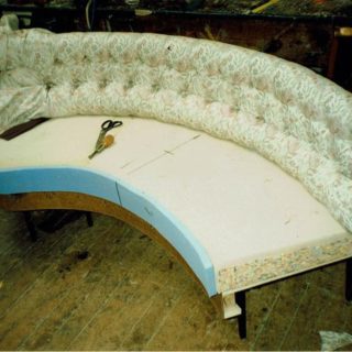Outdated Curved Window Seat | Furniture Restoration | John Reed & Son