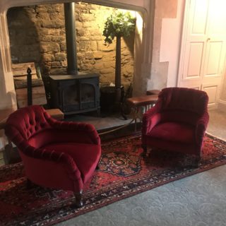 Victorian Red Armchairs | Chair Upholsterers | John Reed & Son
