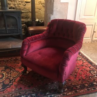 Red Victorian Parlour Chair | Chair Upholsterers | John Reed & Son