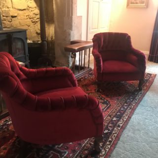 Dark Red Parlour Chairs | Chair Upholsterers | John Reed & Son
